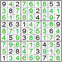 Sudoku Instructtions - solved sudoku puzzle